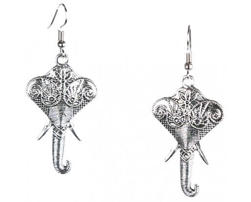 Silver Oxidized Earrings Jhumka Jhumki Bali Imitation Indian Bollywood Ethnic Wedding Jewelry H21
